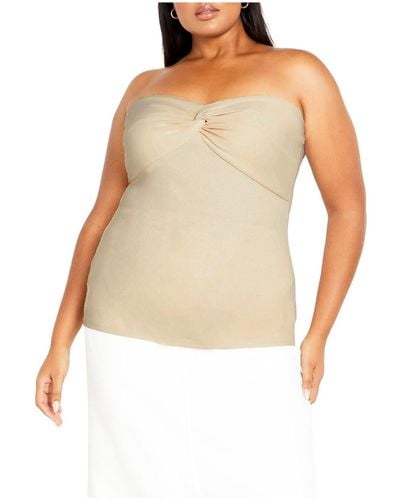 City Chic Plus Size Asher Top - White