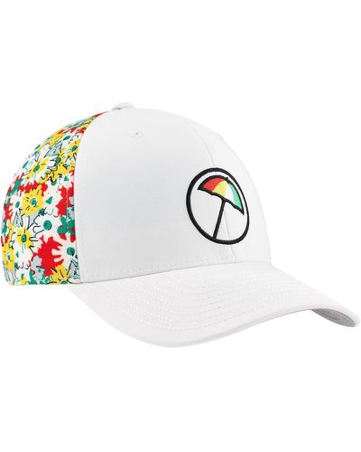 PUMA Arnold Palmer Invitational Floral Tech Flexfit Adjustable Hat - White
