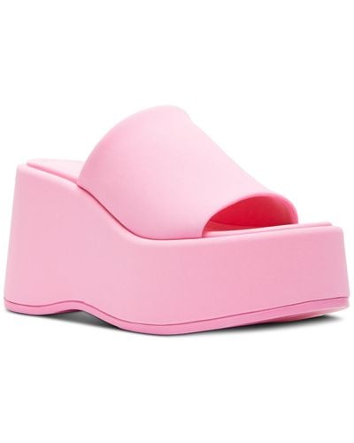 Madden Girl Nico Platform Wedge Sandals - Pink