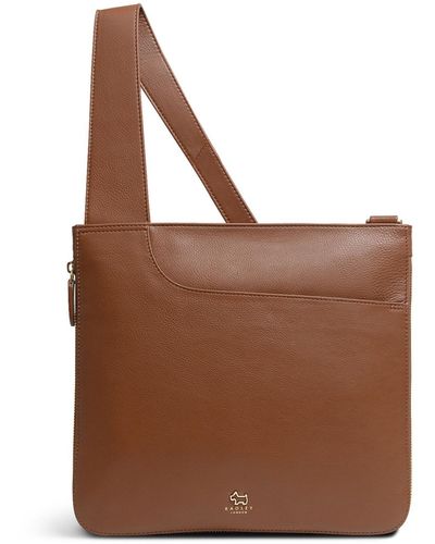 Radley Pockets Large Leather Zip Around Crossbody Bag - Brown