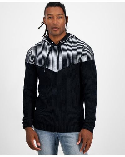 INC International Concepts Regular-fit Plaited Hoodie - Blue