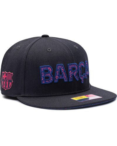 Fan Ink Barcelona Bode Fitted Hat - Blue