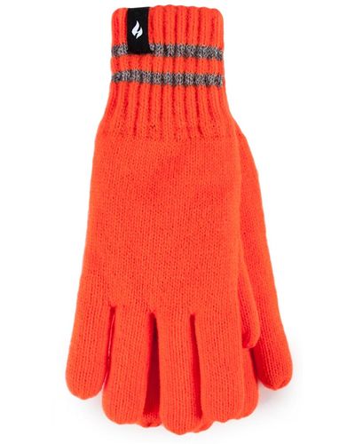 Heat Holders Worxx Richard Flat Knit Gloves - Red