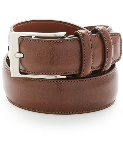 Perry Ellis Big And Tall Leather Belt - Brown