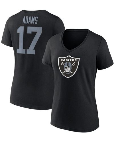 Fanatics Davante Adams Las Vegas Raiders Player Icon Name And Number V-neck T-shirt - Black