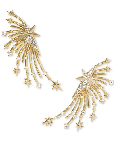 Kendra Scott 14k Gold-plated Pave & Multicolor Nano Gem Firework Drop Earrings - Metallic