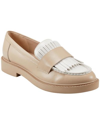 Marc Fisher Calixy Almond Toe Slip-on Casual Loafers - White