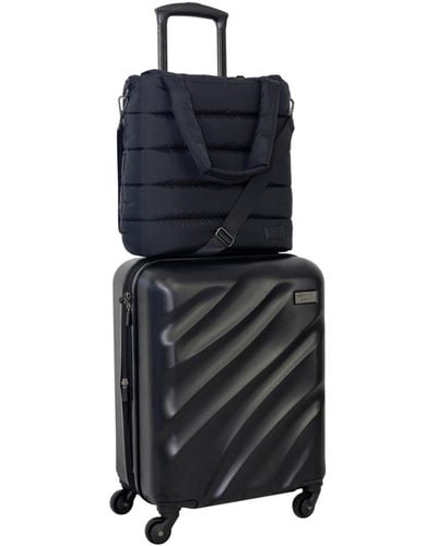 Geoffrey Beene Puffer Hardside luggage Set - Blue