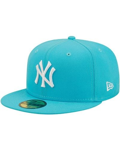KTZ New York Yankees Vice Highlighter Logo 59fifty Fitted Hat - Blue