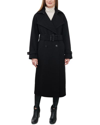 Michael Kors Double-breasted Belted Maxi Coat - Black