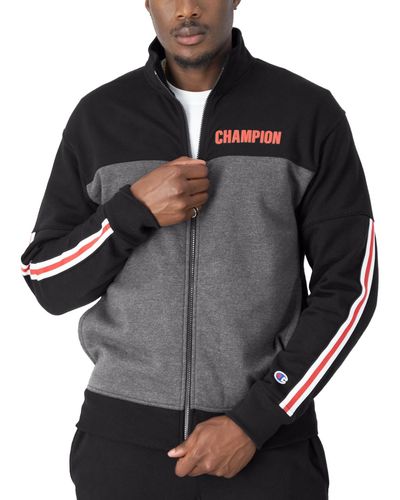 Champion Powerblend Taped Warm-up Jacket - Black