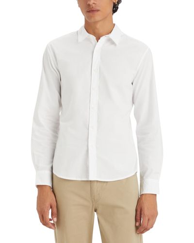 Levi's Battery Housemark Stretch Slim-fit Shirt - White