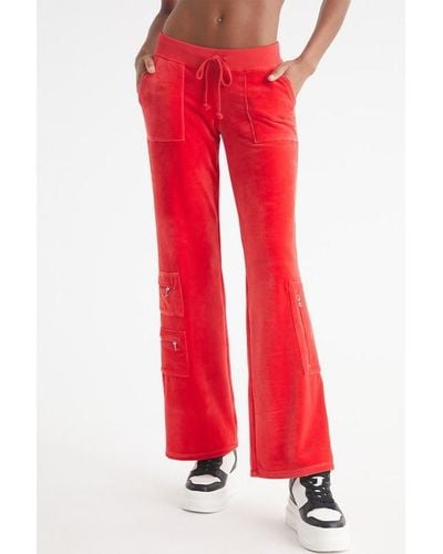Juicy Couture Heritage Cargo Track Pant - Red