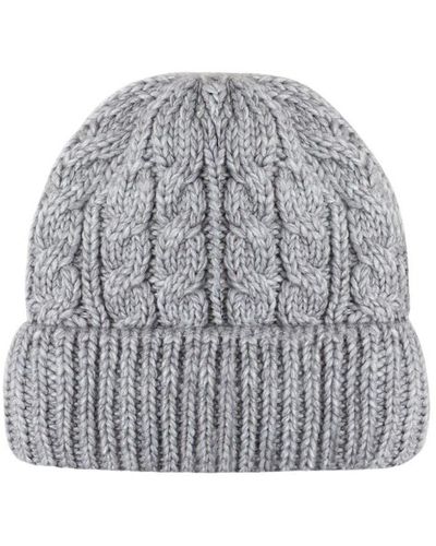 Style Republic Winter Cable Knitted Beanie Hat - Gray