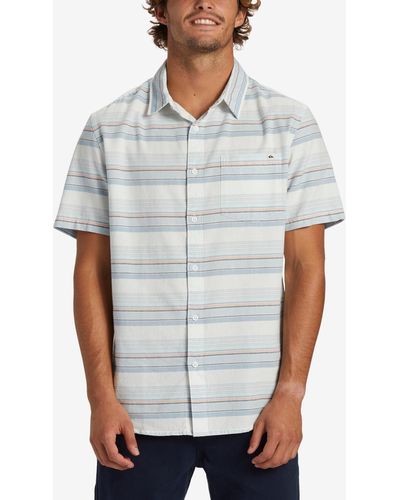 Quiksilver Oxford Stripe Classic Short Sleeve Shirt - White