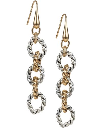 Patricia Nash Rope Ring Drop Earrings - Metallic