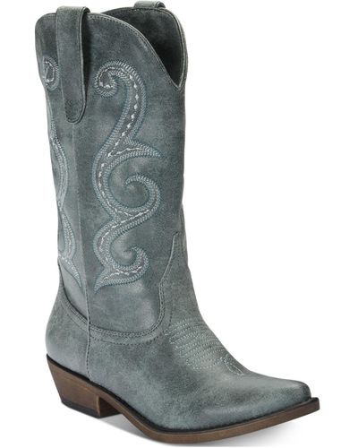 American Rag Dawnn Western Boots, Created For Macy's - Blue