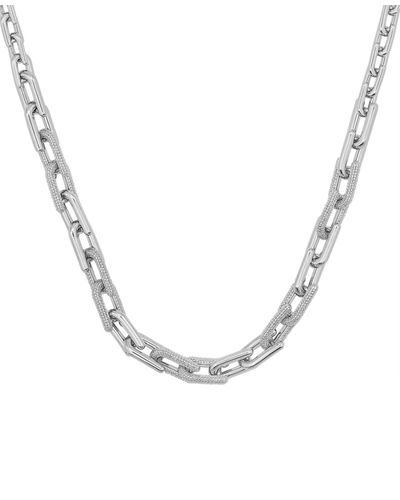Macy's Diamond Link 20" Chain Necklace (1 Ct. T.w. - Metallic