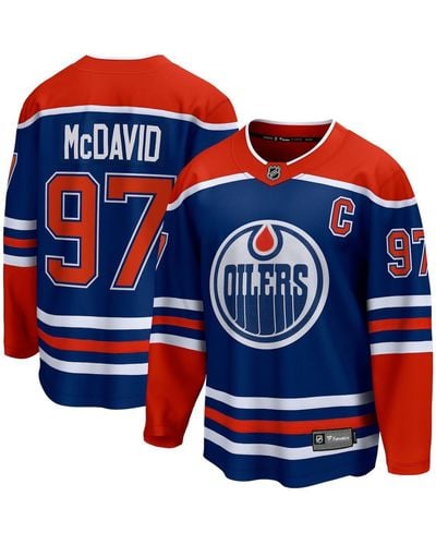 Men's Edmonton Oilers Connor McDavid Fanatics Branded Navy Alternate  Premier Breakaway Player - Jersey