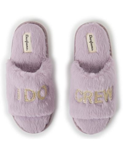 Dearfoams Lane Bridal Slide Shoe - Purple