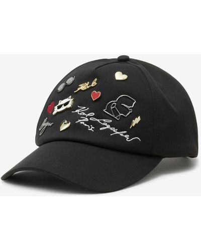 Karl Lagerfeld Charm Baseball Hat - Black