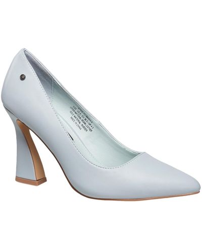 French Connection Raven Flared Heel Pumps - Blue