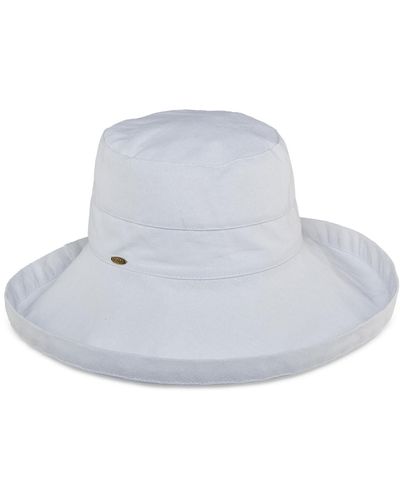Scala Cotton Big Brim Sun Hat - White
