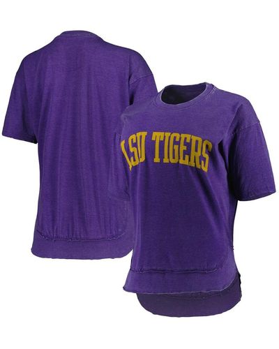 Pressbox Purple Lsu Tigers Arch Poncho T-shirt