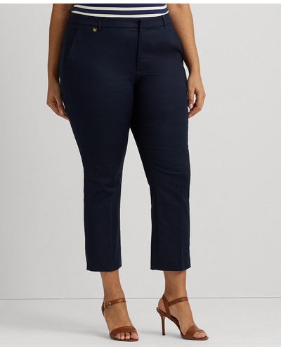 Lauren by Ralph Lauren Plus Size Career Pants - Blue