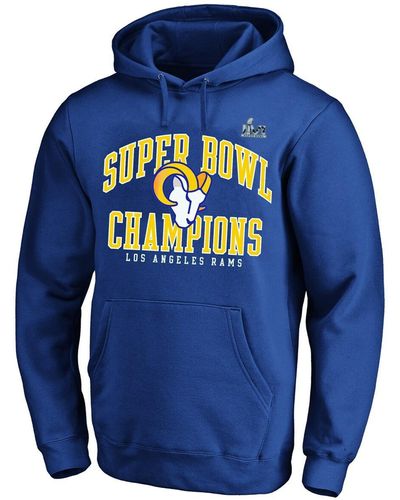 Fanatics Branded Royal Los Angeles Rams Super Bowl Lvi Champions Big Tall Simple Arch Pullover Hoodie - Blue