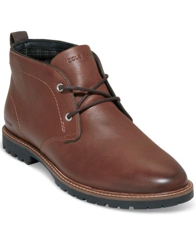 Cole Haan Midland Leather Water-resistant Lace-up Lug Sole Chukka Boots - Brown