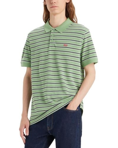 Levi's Housemark Regular Fit Short Sleeve Polo Shirt - Green