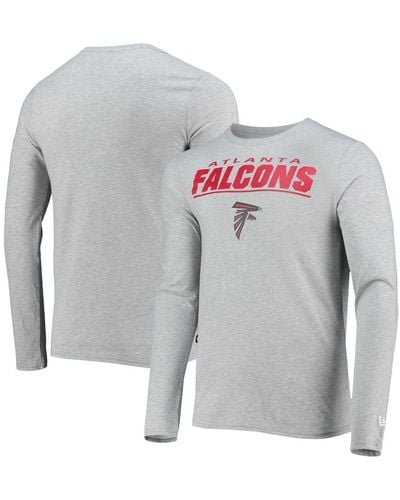 KTZ Atlanta Falcons Combine Authentic Stated Long Sleeve T-shirt - Gray