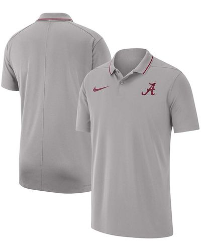 Nike Alabama Crimson Tide 2023 Coaches Performance Polo Shirt - Gray