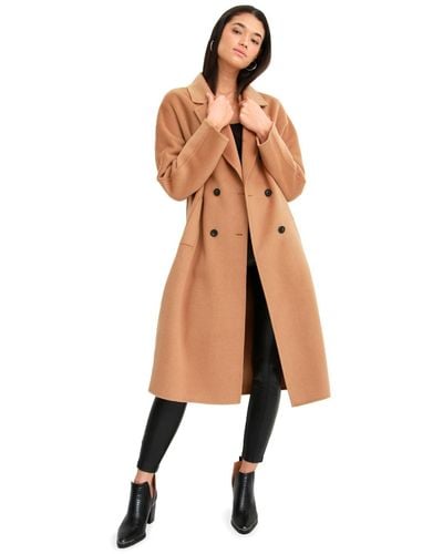 Belle & Bloom Boss Girl Double Breasted Lined Wool Coat - Natural