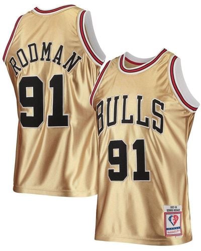Men's Mitchell & Ness Black Chicago Bulls 1997-98 Hardwood Classics  On-Court Authentic Shooting V-Neck Sleeveless T-Shirt