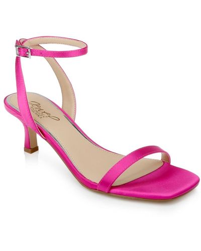 Badgley Mischka Charisma Ii Kitten Heel Evening Sandals - Pink
