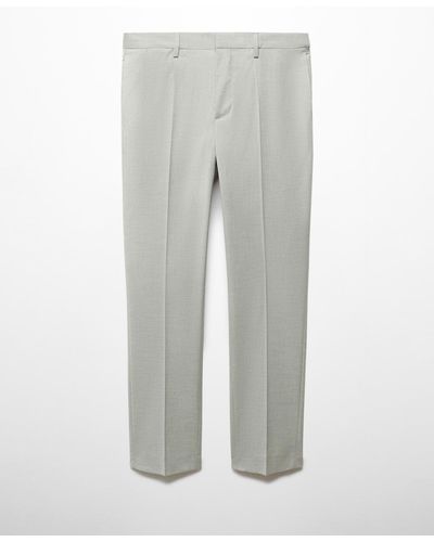 Mango Stretch Fabric Super Slim-fit Suit Pants - Gray