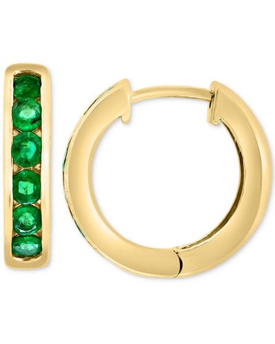 Effy Effy Small Hoop Earrings (1-3/8 Ct. T.w. - Green