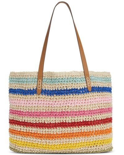 Style & Co. Medium Classic Straw Tote - Red
