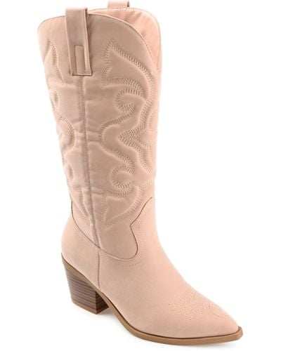 Journee Collection Chantry Cowboy Boots - Brown