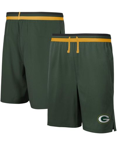 Outerstuff Bay Packers Cool Down Tri-color Elastic Training Shorts - Green