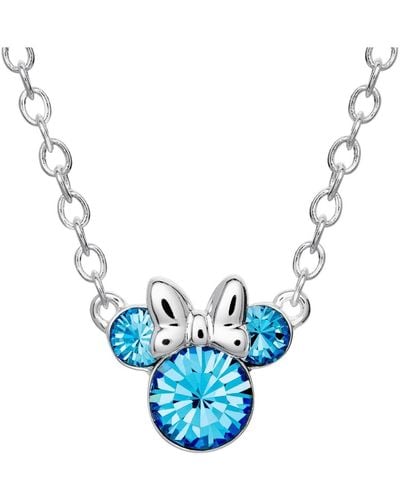 Disney Minnie Mouse Birthstone Necklace - Blue