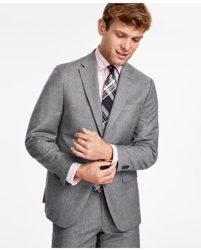 Tommy Hilfiger Modern-fit Stretch Wool Suit Jacket - Gray