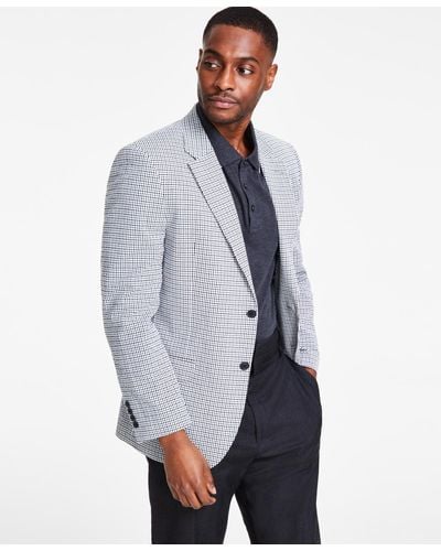 Nautica Modern-fit Seersucker Sport Coats - Blue