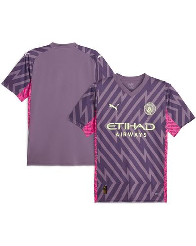 PUMA Manchester City 2023/24 Replica Short Sleeve Goalkeeper Jersey - Purple