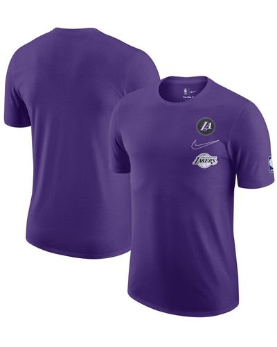 Nike Los Angeles Lakers 2022/23 City Edition Courtside Max90 Vintage-like Wash T-shirt - Purple