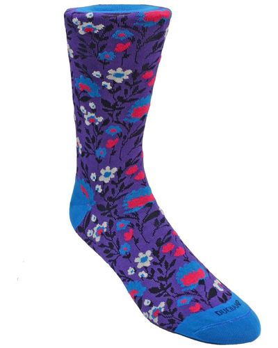Duchamp Floral Dress Sock - Blue