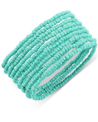 Style & Co. 9-pc. Color Seed Bead Stretch Bracelets - Blue