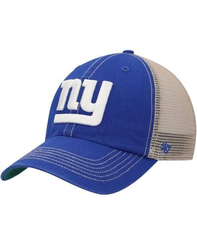 '47 '47 Royal/natural New York Giants Trawler Trucker Clean Up Snapback Hat - Blue